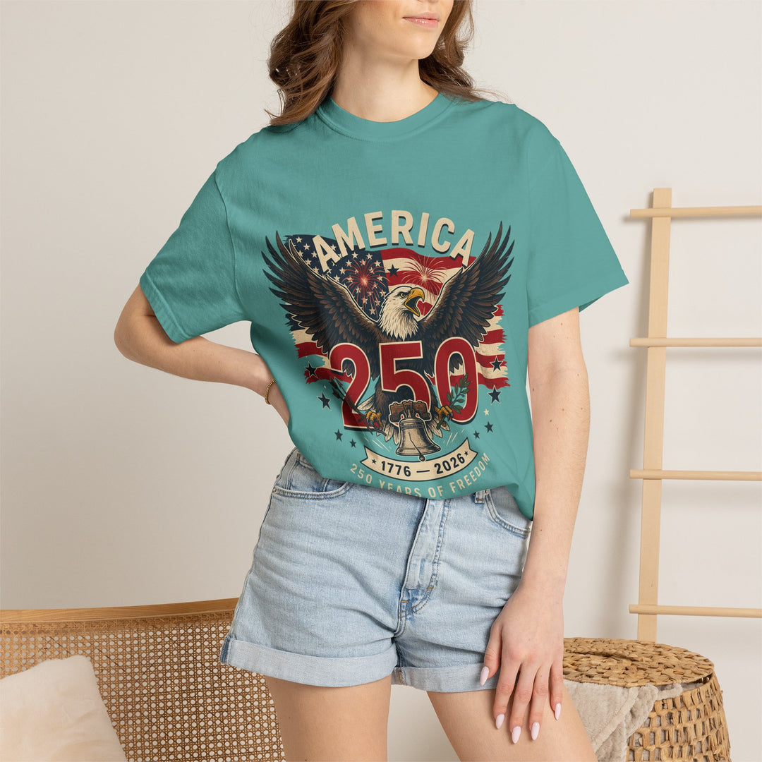 America 250 Eagle Patriotic T-Shirt — Independence Celebration Tee