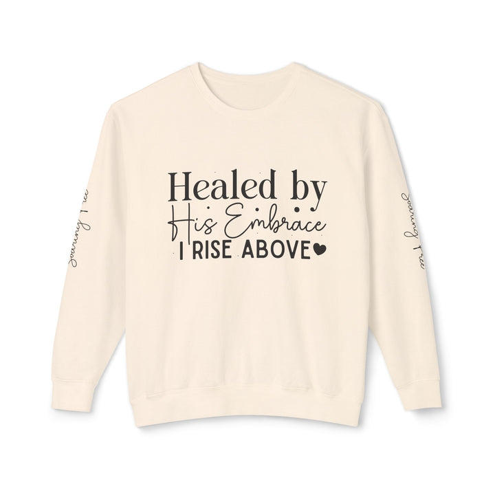 Unisex Lightweight Crewneck Sweatshirt - Healed By His Embrace