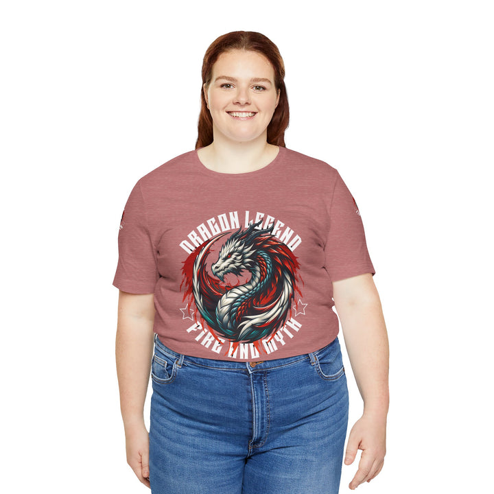 Unisex Jersey Short Sleeve Tee - Dragon Legend Fire and Myth