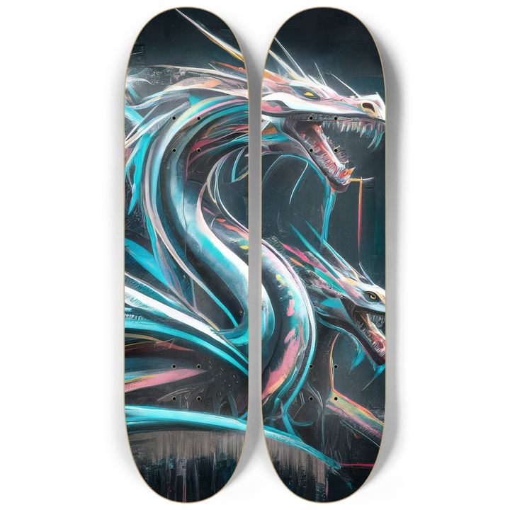 2 Skateboard Series Art - Wyrm Fangs