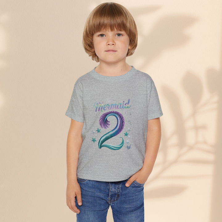 2 year old Mermaid Toddler T-Shirt | Cute Birthday Shirt, Kids Apparel, Toddler Gift, Mermaid Theme, Ocean Birthday Party
