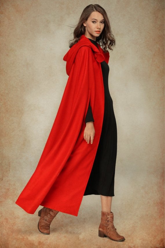 Women’s Hooded Tie-Front Shawl – Cozy Fashion Cape