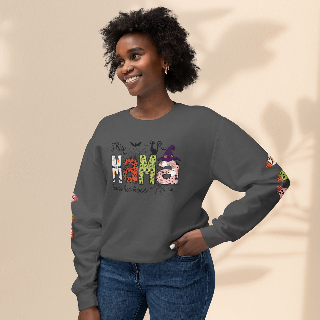 Unisex Lightweight Crewneck Sweatshirt - This Mama Loves Her Boos