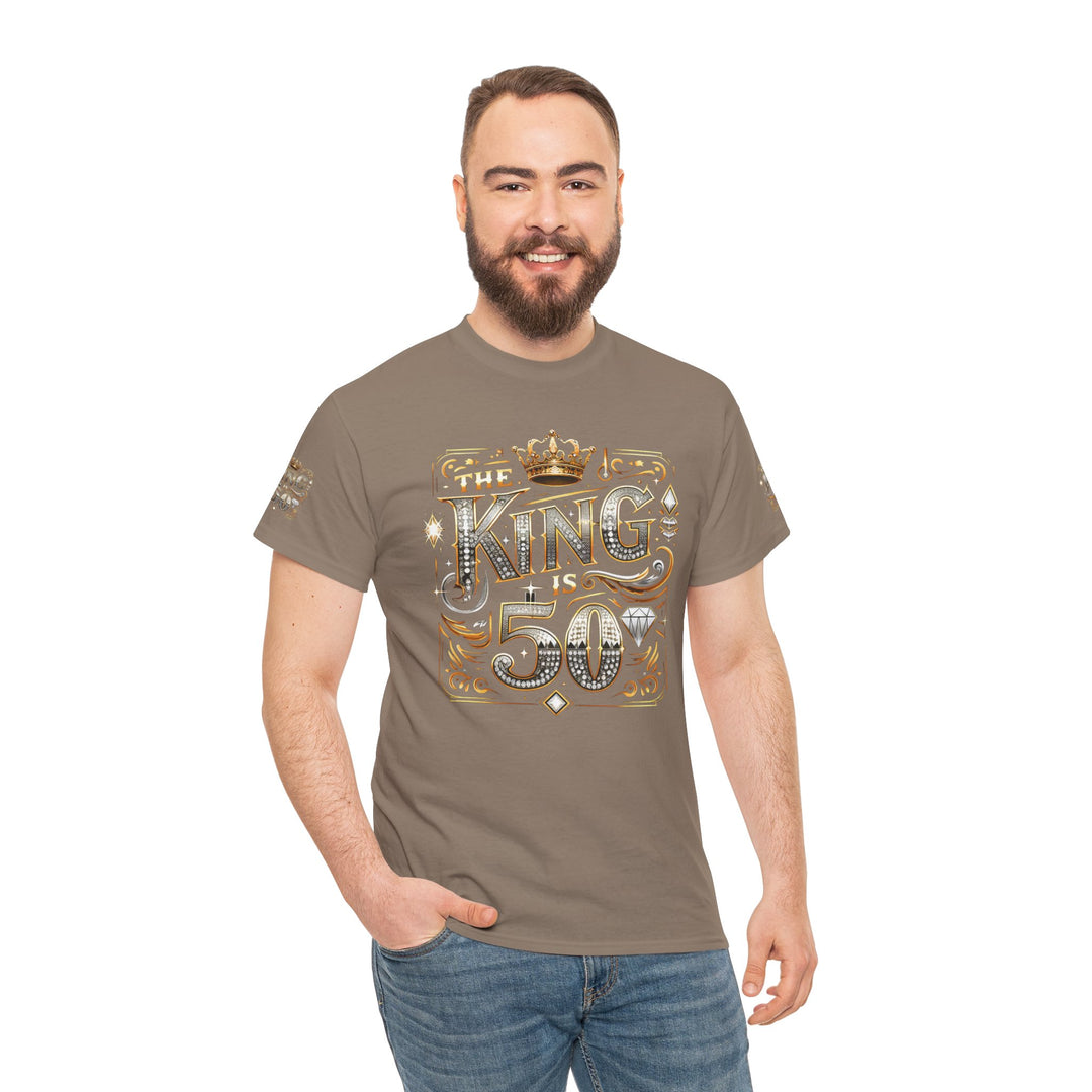 Royal 50th Birthday Tee, Vintage King Shirt, Men’s Birthday Gift, Celebrate 50 Years, Custom Graphic T-Shirt, Fun Party Top