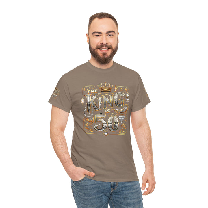 Royal 50th Birthday Tee, Vintage King Shirt, Men’s Birthday Gift, Celebrate 50 Years, Custom Graphic T-Shirt, Fun Party Top