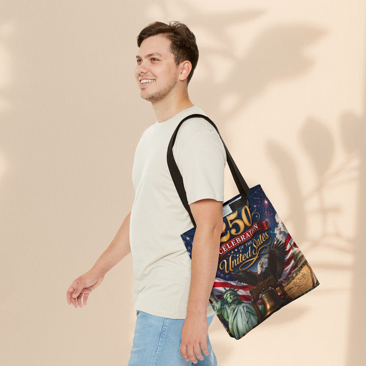 Patriotic American Flag & Eagle Tote Bag — 250th United States Celebration