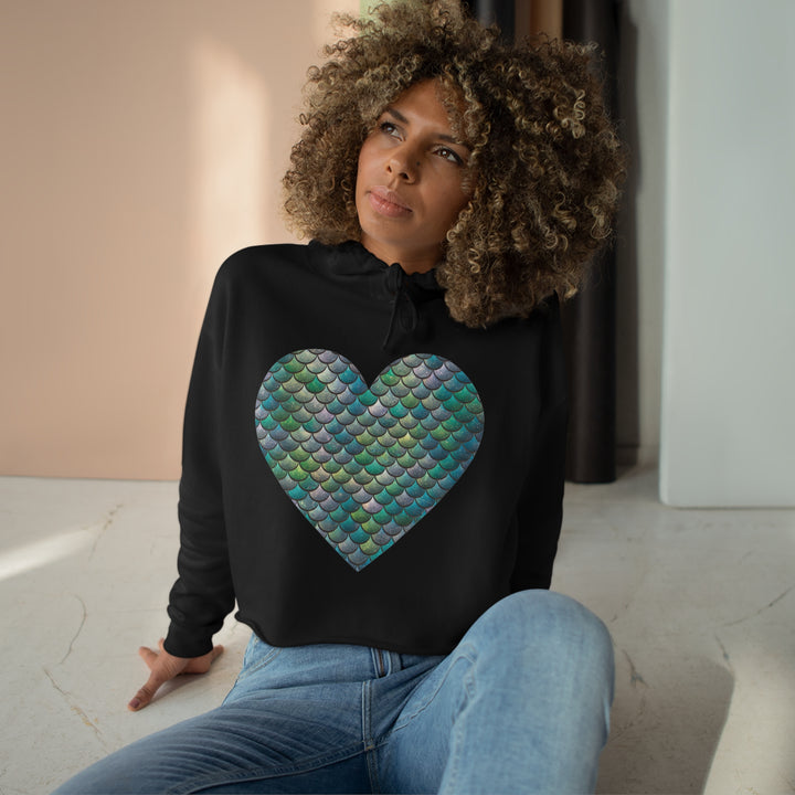 Crop Hoodie - Mermaid Heart