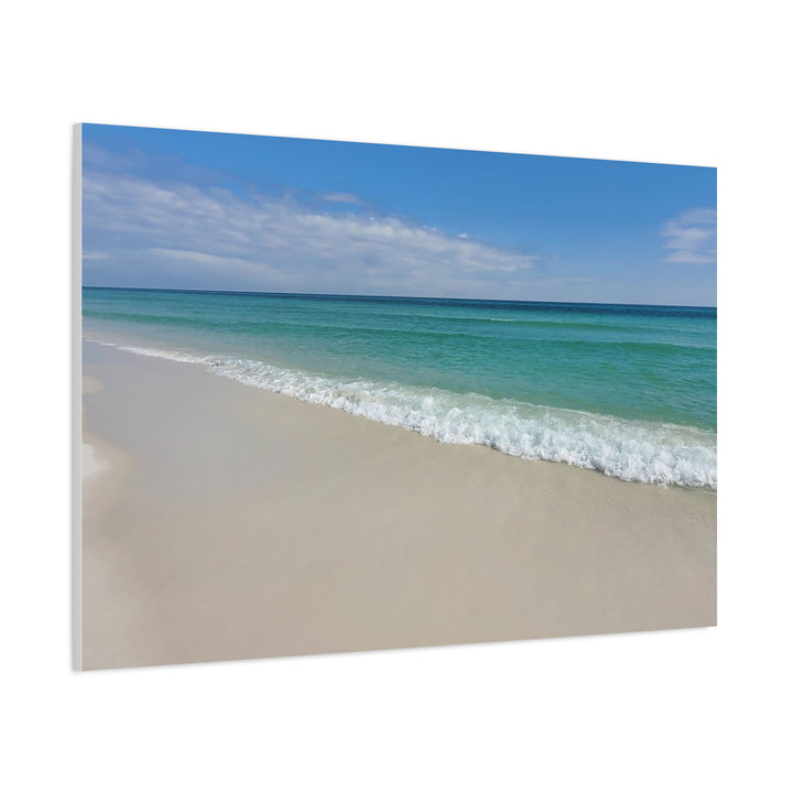 Beach Shoreline Matte Canvas Print – Tranquil Ocean Wall Art
