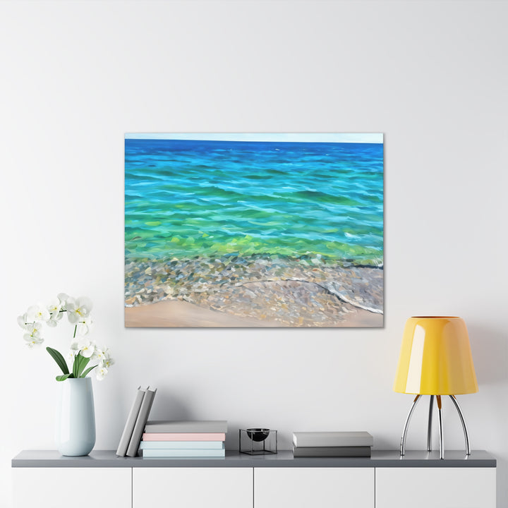 Coastal Serenity Seascape Canvas Art Print