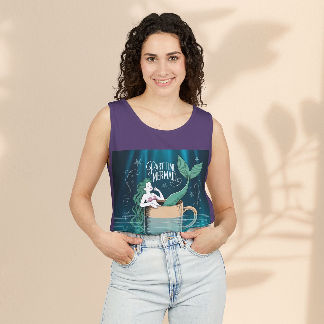 Part-Time Mermaid Unisex Tank Top, Casual Summer Tee, Cute Beachwear, Gift for Ocean Lovers, Quirky Mermaid Apparel