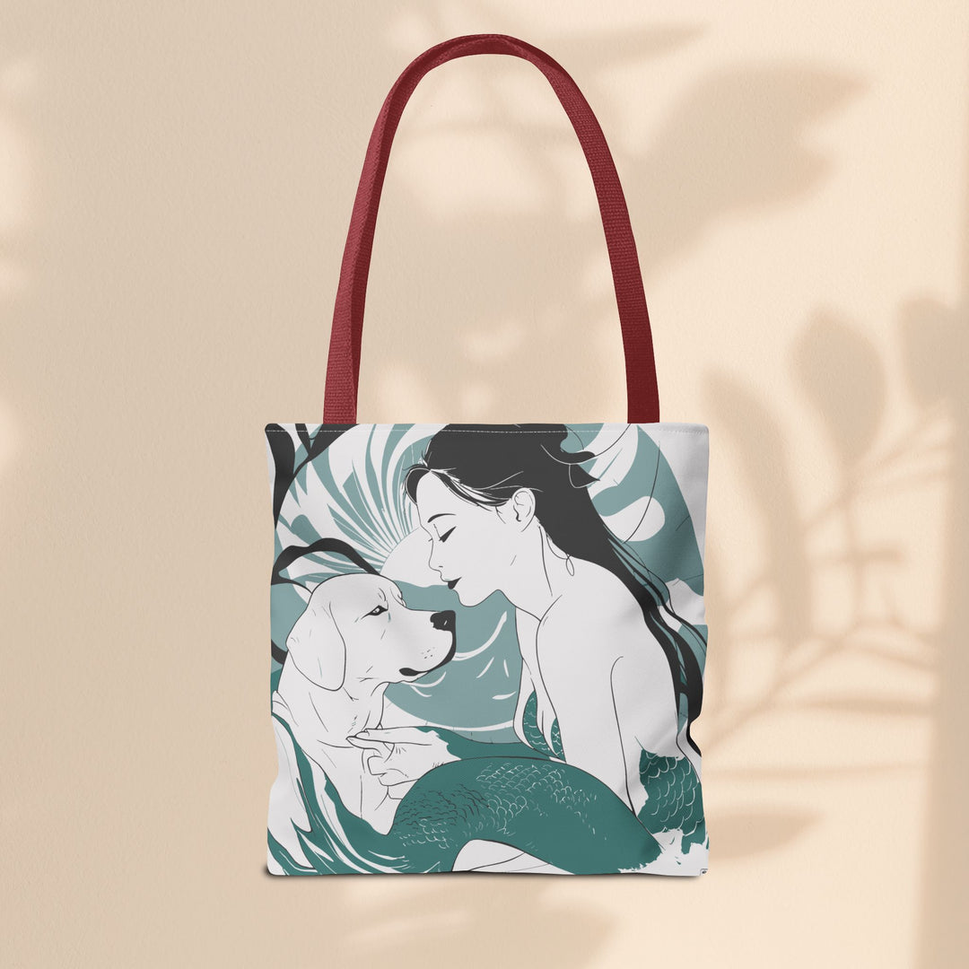 Tote Bag  - Japanese Mermaid with Dog