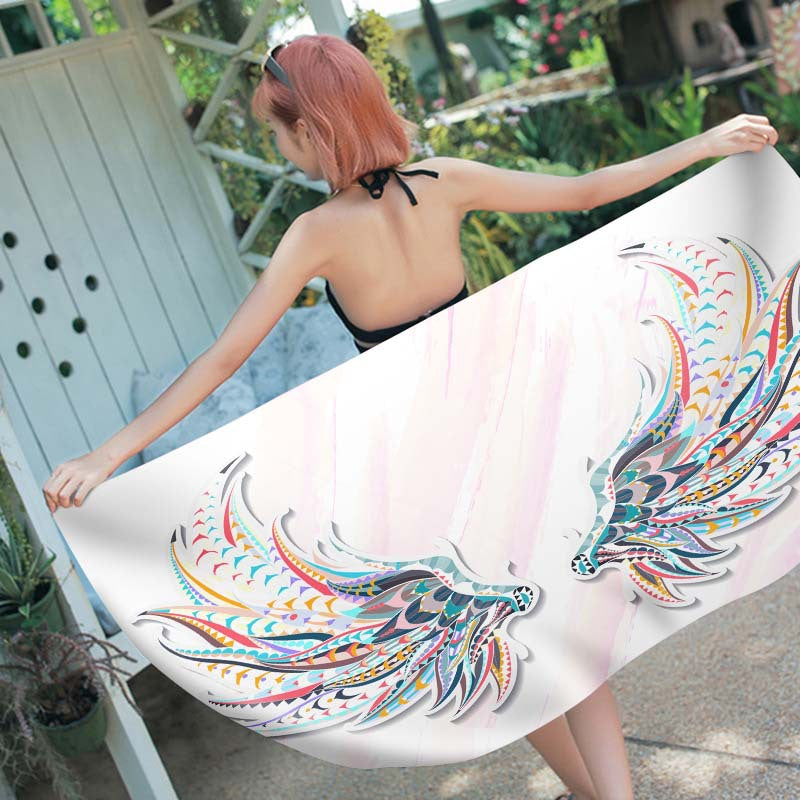 Vibrant Printed Rectangular Beach Towel