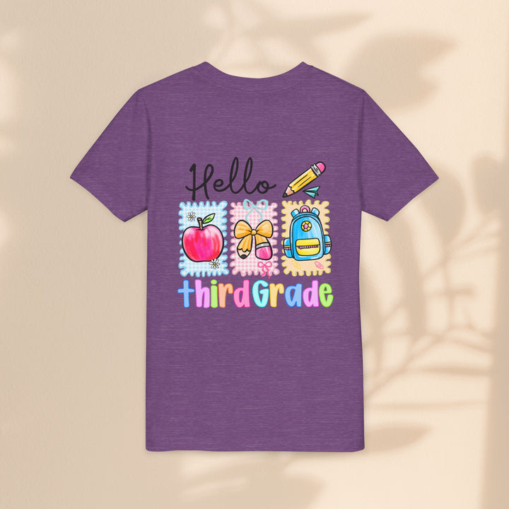 Colorful Third Grade Youth Tee, Back to School Shirt, Kids Graphic T-Shirt, 3rd Grade Celebration Apparel, Cute School Outfit, Fun [...]