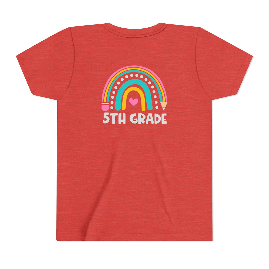 Rainbow 5th Grade Youth Tee, Back to School Shirt, Kids Birthday Gift, Elementary Student Apparel, Classroom Outfit, Fun Kids Wear