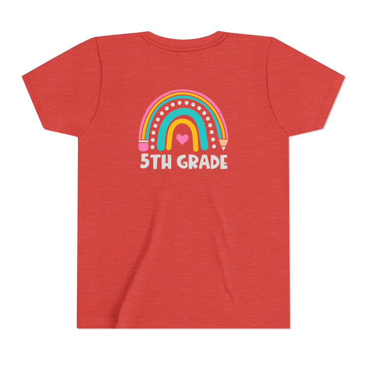 Rainbow 5th Grade Youth Tee, Back to School Shirt, Kids Birthday Gift, Elementary Student Apparel, Classroom Outfit, Fun Kids Wear