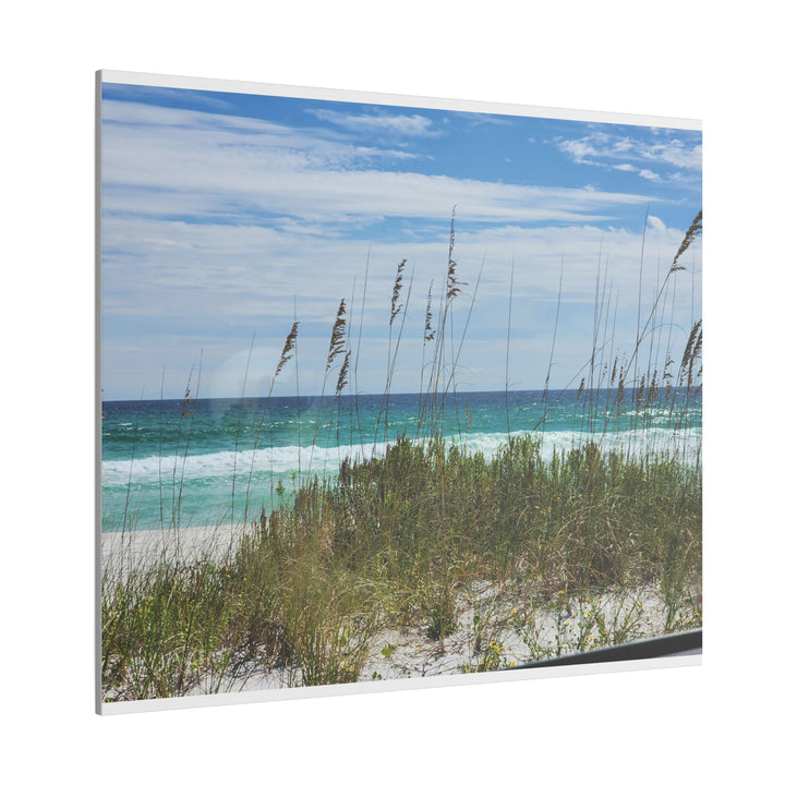 Coastal Dune Beach Canvas Print – Waves and Sea Oats Wall Art