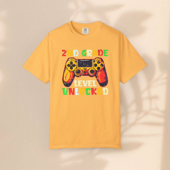 Fun Gamer T-Shirt, 2nd Grade Level Unlocked Shirt, Kids Gaming Apparel, Back to School Gift, Video Game Fan Tee
