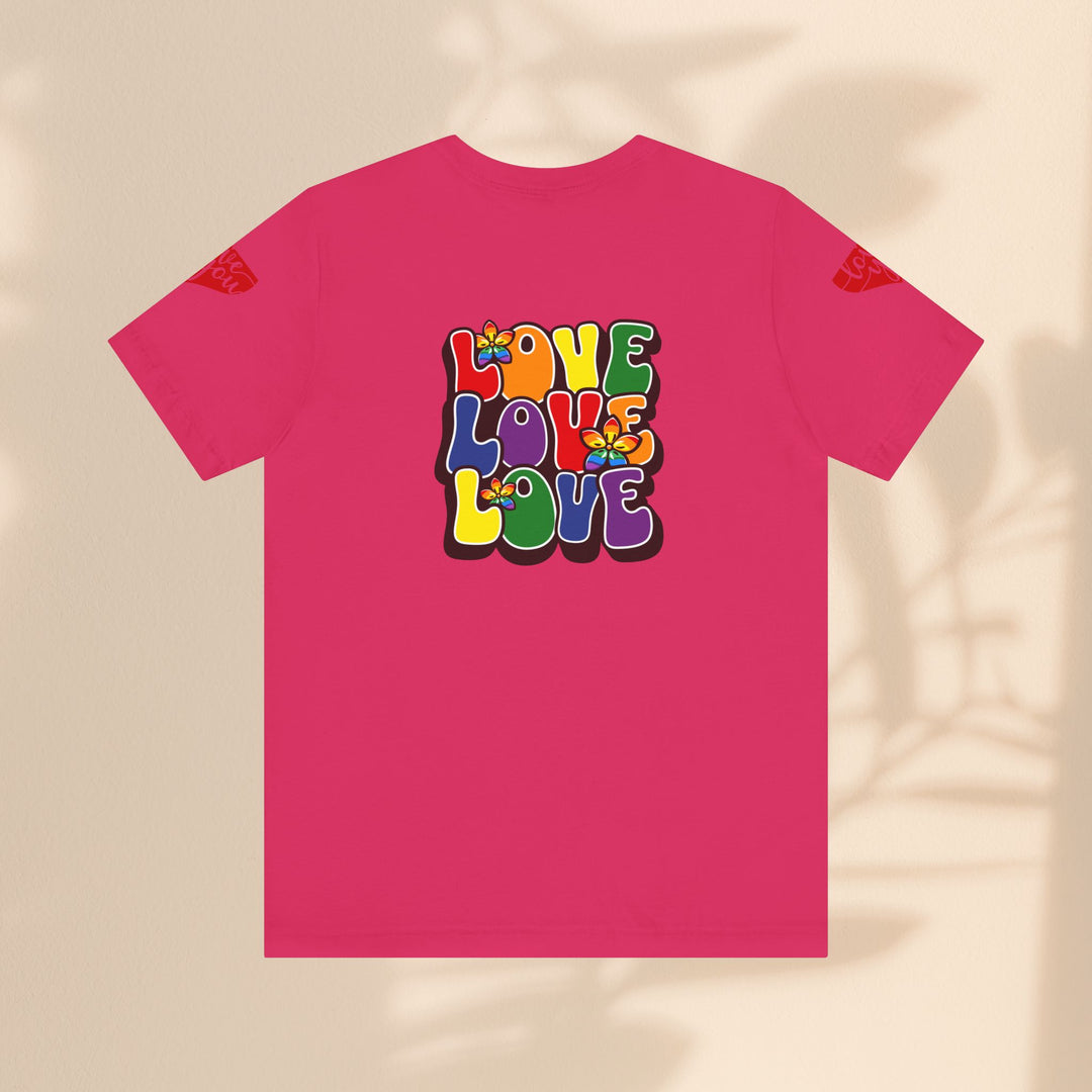 Unisex Jersey Short Sleeve Tee - Love, Love, Love