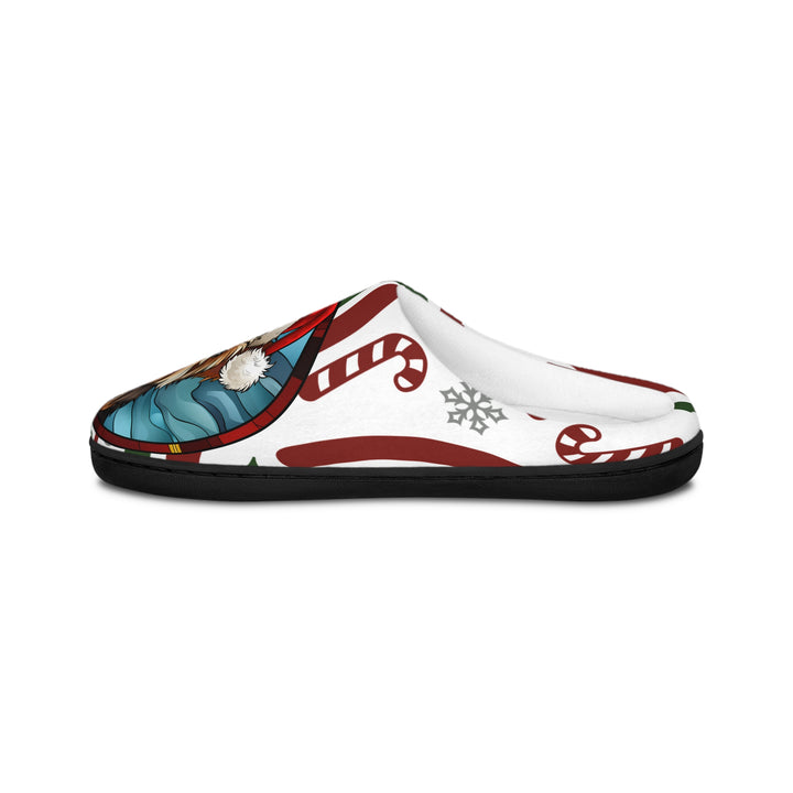 Men's Indoor Slippers - Terrier Christmas