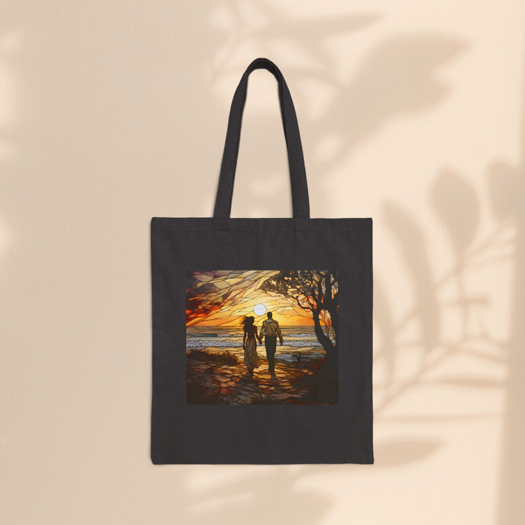 Cotton Canvas Tote Bag - Sunset Lovers