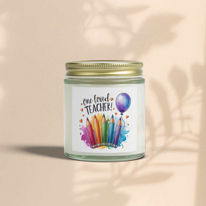 Scented Coconut Apricot Candles (4oz, 9oz) - One Loved Teacher