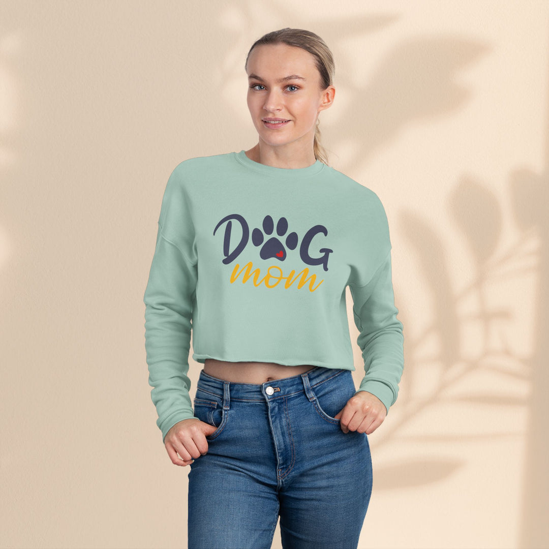 Dog Mom Cropped Sweatshirt - Perfect Gift for Dog Lovers