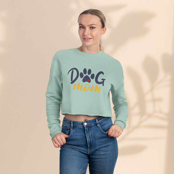 Dog Mom Cropped Sweatshirt - Perfect Gift for Dog Lovers