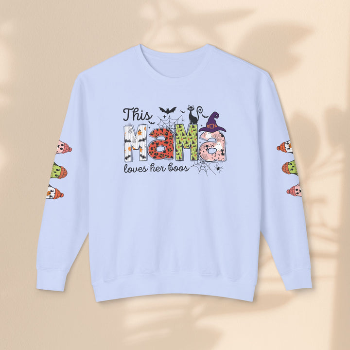 Unisex Lightweight Crewneck Sweatshirt - This Mama Loves Her Boos