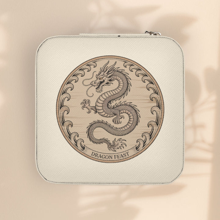 Dragon Jewelry Travel Case — Compact Pink Portable Organizer