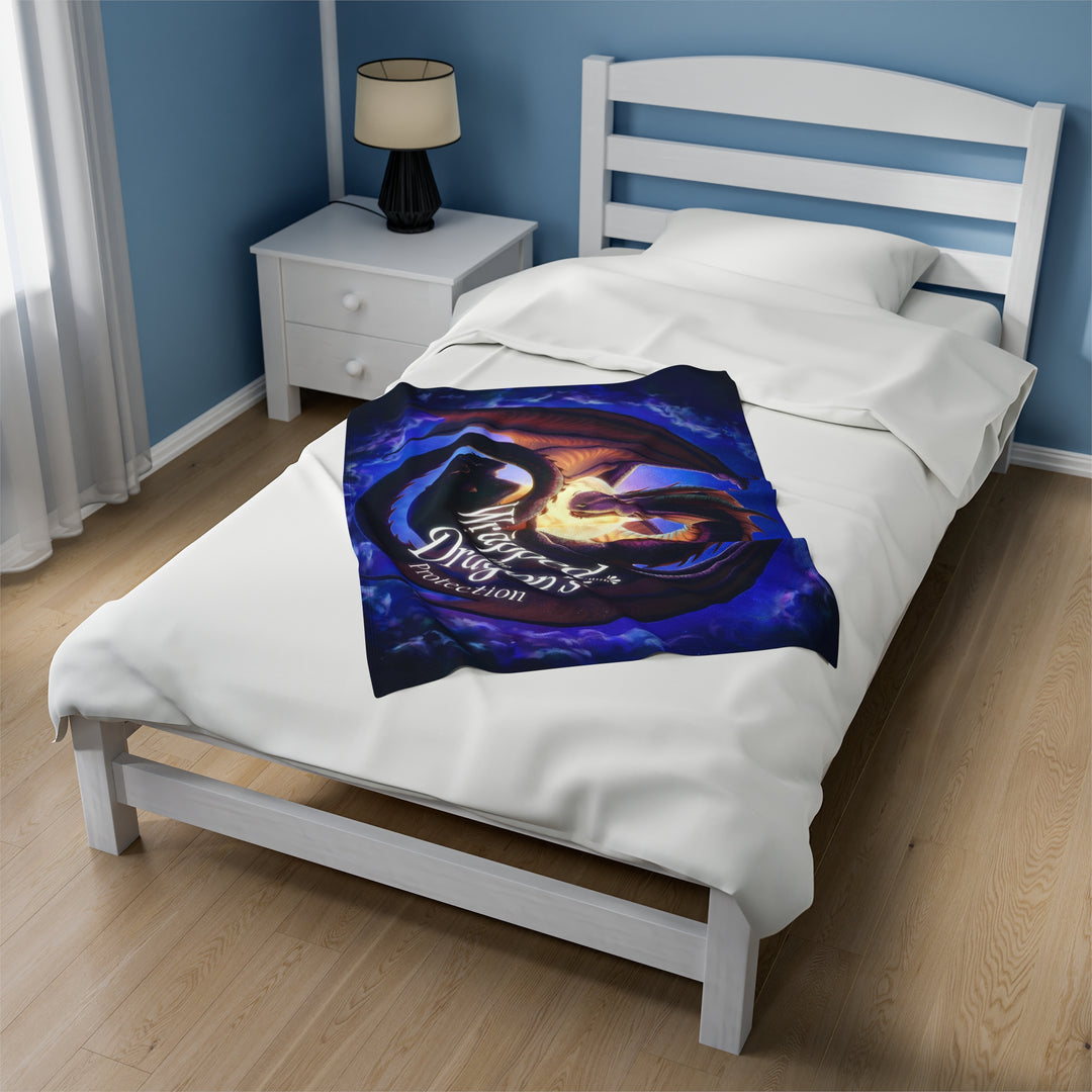 Wrapped Dragon's Protection Velveteen Plush Blanket