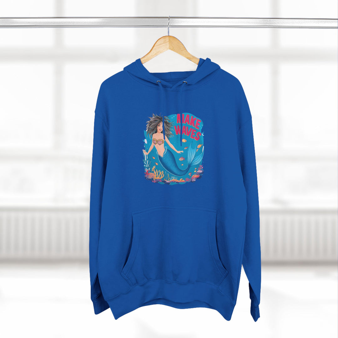 Three-Panel Fleece Hoodie - Make Waves