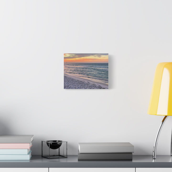 Sunset Beach Matte Stretched Canvas Wall Art