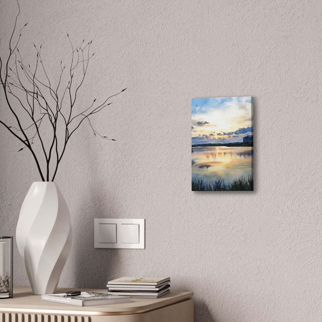 Serene Sunset Landscape Canvas Wall Art