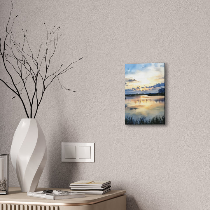 Serene Sunset Landscape Canvas Wall Art