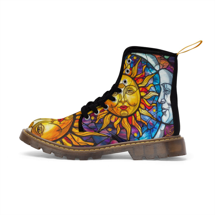 Women's Canvas Boots - Sun and Moon