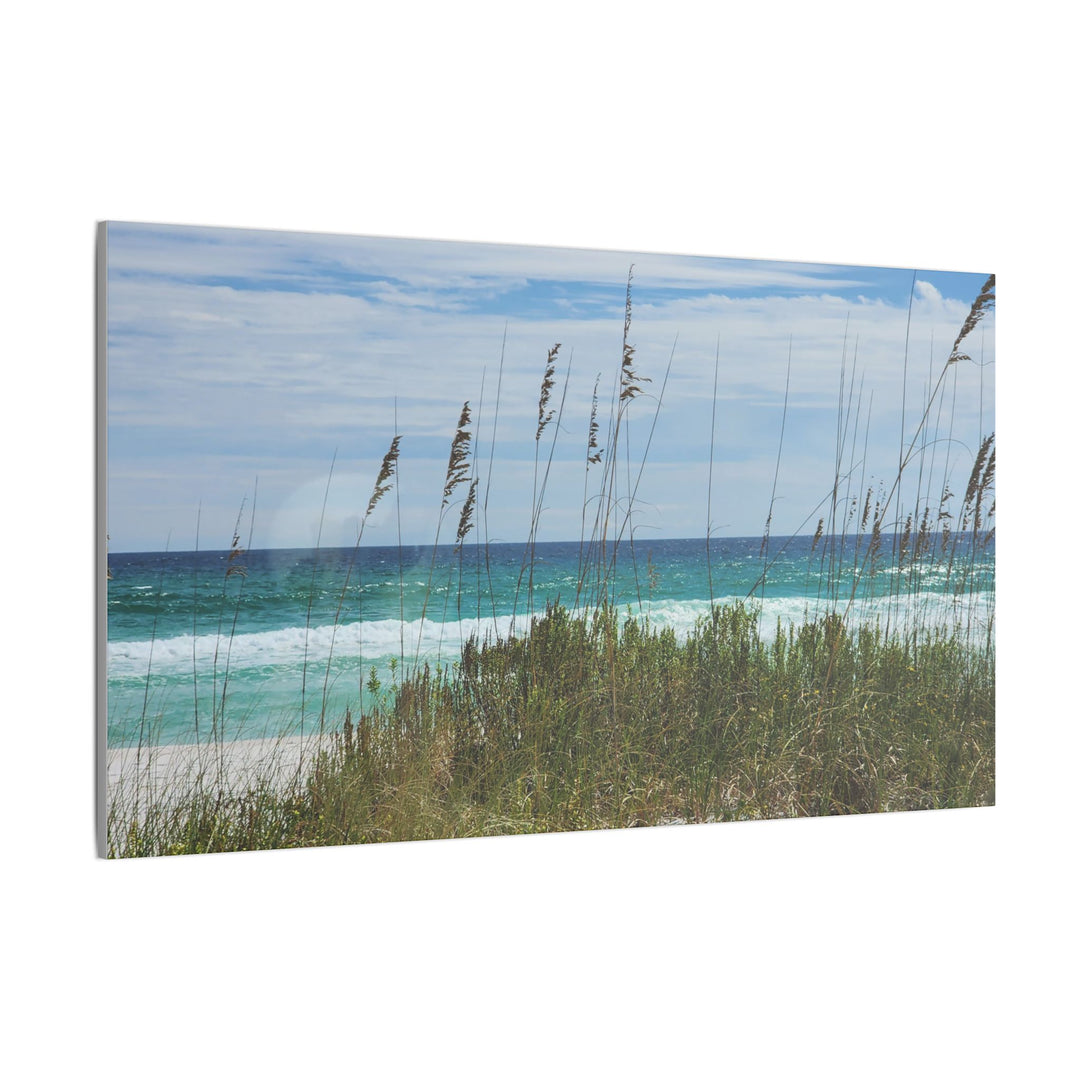 Coastal Dune Beach Canvas Print – Waves and Sea Oats Wall Art