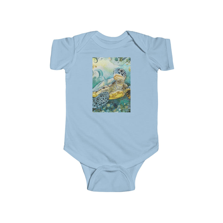 Infant Fine Jersey Bodysuit - Sea Turtle