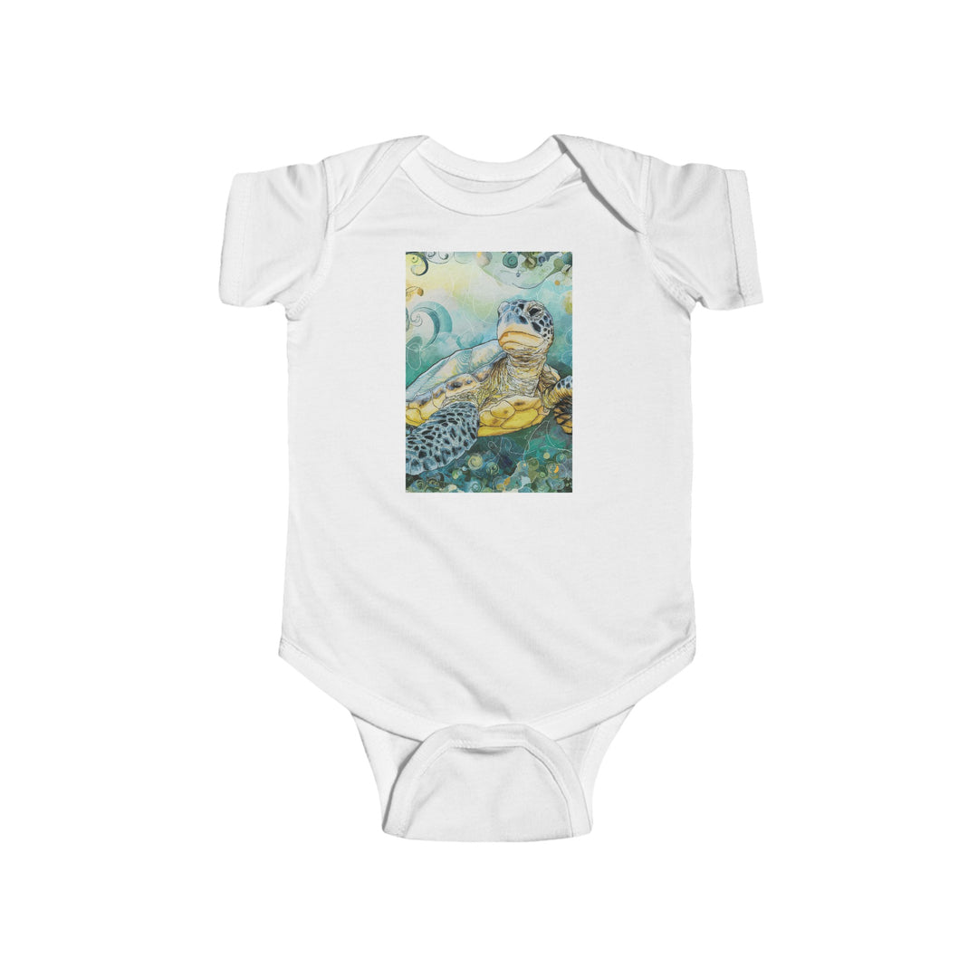 Infant Fine Jersey Bodysuit - Sea Turtle