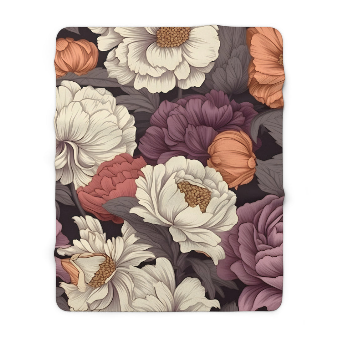 Floral Fragrance Sherpa Fleece Blanket – Cozy Flower Throw for Home & Gifts