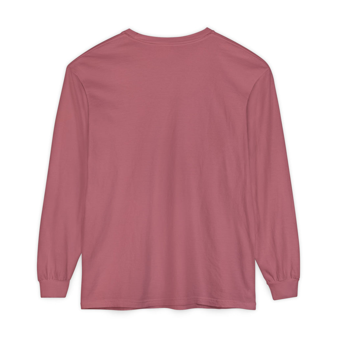 Unisex Garment-dyed Long Sleeve T-Shirt - Eating Christmas Cookies For Two