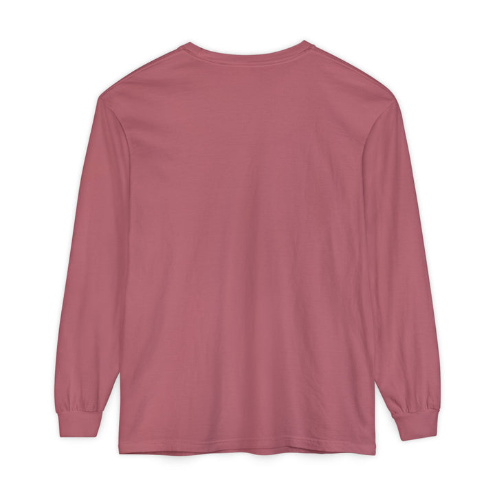Unisex Garment-dyed Long Sleeve T-Shirt - Eating Christmas Cookies For Two