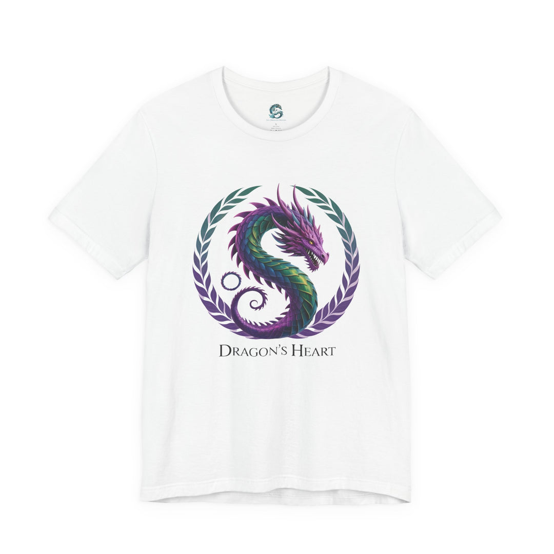 Mythical Dragon's Heart Unisex Tee, Fantasy Shirt, Gift for Gamers, Unique Dragon Design, Casual Wear, Dragon Lover's Apparel