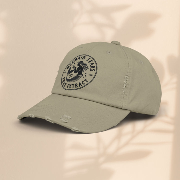 Mermaid Tears Distressed Cap – Trendy Casual Hat & Summer Beach Accessory