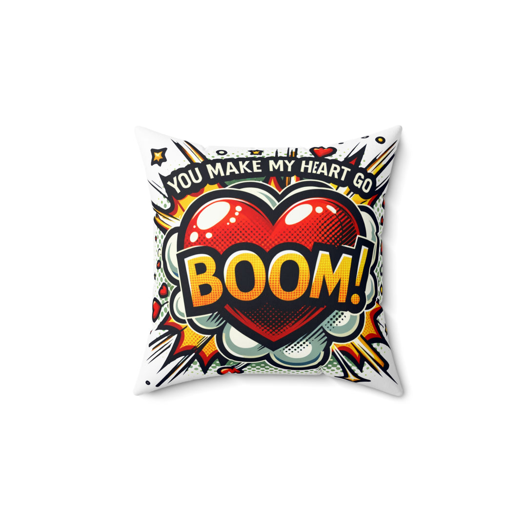 Spun Polyester Square Pillow - BOOM!