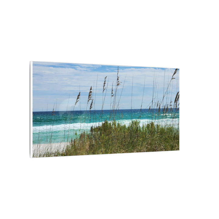 Coastal Dune Beach Canvas Print – Waves and Sea Oats Wall Art