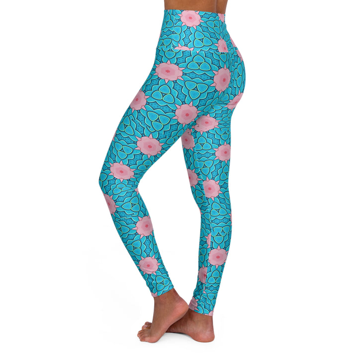 High Waisted Yoga Leggings - Blossom Breeze