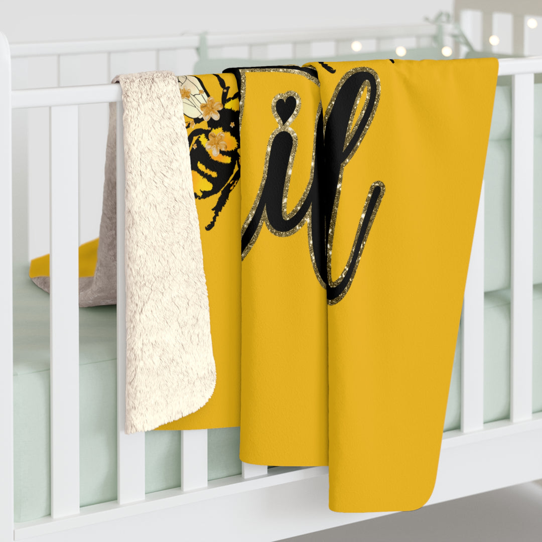 Bee-You-tiful Sherpa Fleece Blanket – Cozy Inspirational Throw & Gift
