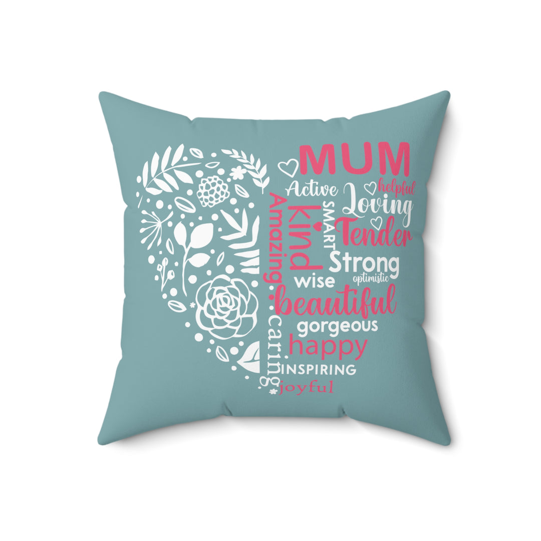 Inspirational Love Mum Pillow | Heart-Shaped Décor for Mother's Day