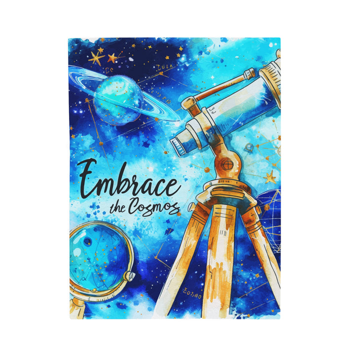 Velveteen Plush Blanket - Embrace the Cosmos