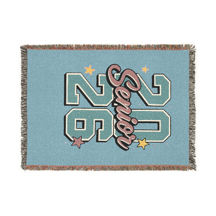 2026 Senior Woven Blanket – Cozy Graduation Throw, Class of 2026 Memory Blanket & Celebratory Gift